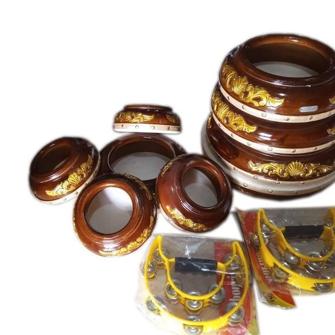 rebana 1 set kasidah Jepara ukir & polos super professional 10 pemain TD