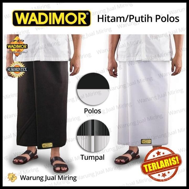 Terlaris WADIMOR GOLD Sarung Tenun Wadimor Warna Putih Polos Asli Fashion Pria Best Seller