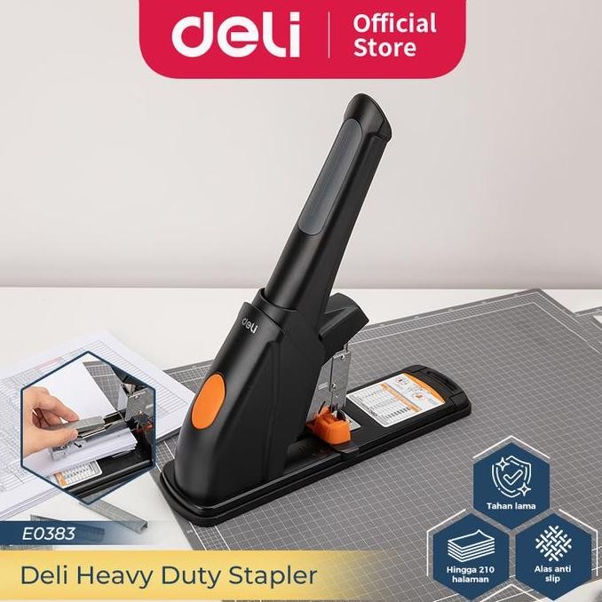 

TERMURAH Deli Heavy Duty Stapler / Stapler Ukuran Besar Untuk 50/210 Halaman Keperluan Kantor E0392 (50 Sheet)