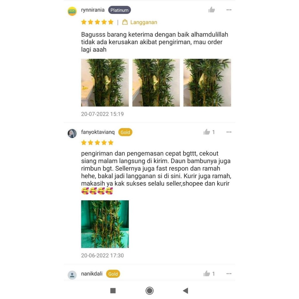 (Allthebest) bambu partisi artificial- bambu plastik- partisi