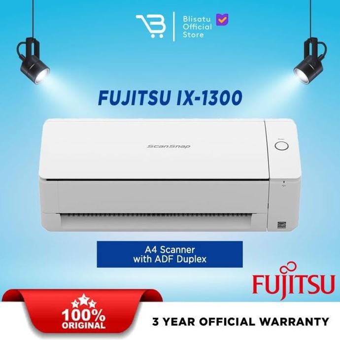 Fujitsu Scansnap S1300I Portable Scanner New Stok