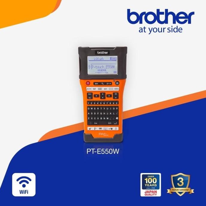 Brother Label Printer Pt-E550W Handheld Wireless Cabling Pte550W New Stok