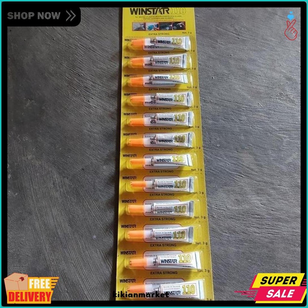

(12 Pcs) Lem Alteco Winstar Super Glue 110 | 1 Pak 1 Lusin Diskon
