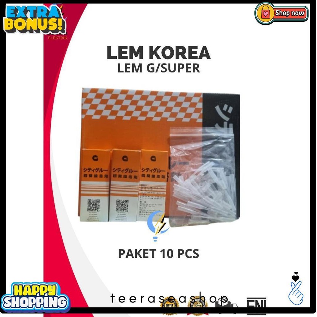 

10 Pcs Lem Korea - Lem Tetes - Lem C - Lem Super - Lem Gila Diskon Setengah Harga