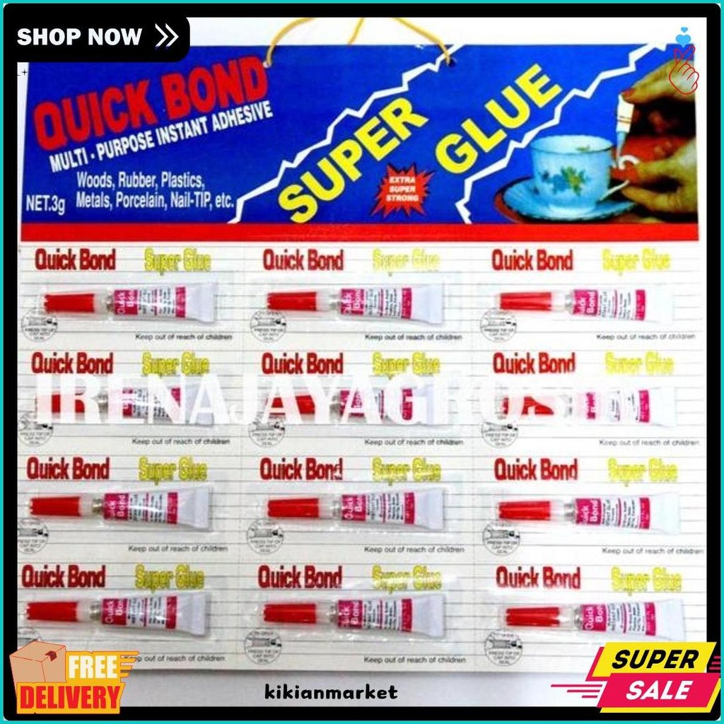 

Quick Bond Super Glue Lem Isi 12 Pcs 3 Gram Murah Flash Sale! Diskon Hingga 70%