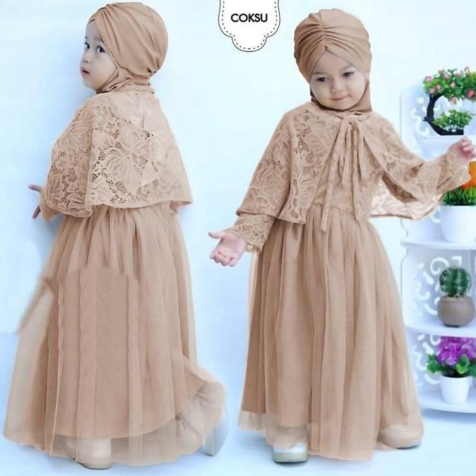 Sale Gamis Dress Brukat Anak (Tanpa Jilbab) Umur 2-5 Tahun Baju Gamis Anak Perempuan Muslimah Gaun P