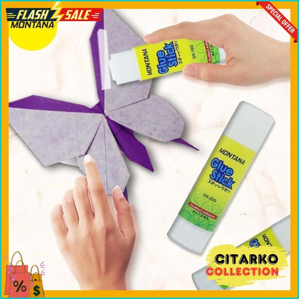 

[Box/24 Pcs] Lem Glue Stick Montana 10Gr Gs-10 Terlengkap Dan Termurah