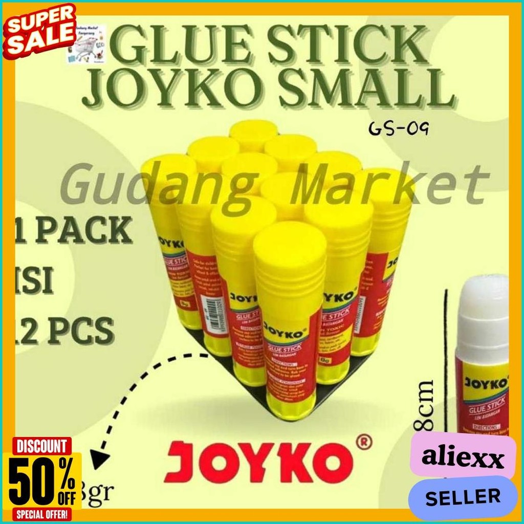 

Lem Glue Stick Gs-09 Joyko Kecil Per 12Pcs Terlaris! Produk Ini Banyak Dicari