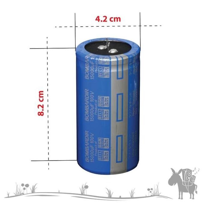 Promo Elco 15000Uf 100V Bombardir Capacitor 2 Pcs