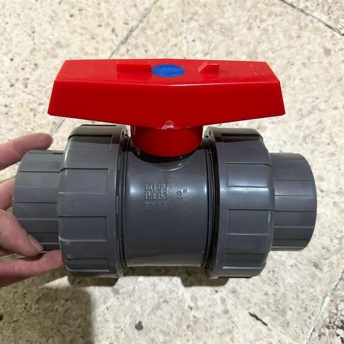 

DISKON Double True Union ZUKI 2 inch Ball Valve Water mur watermur PVC TAIWAN