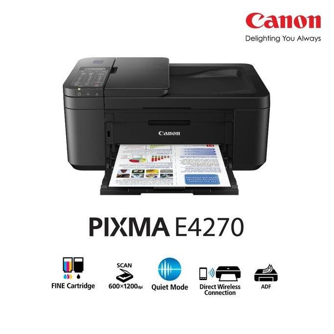 Printer Canon Pixma Ink Efficient E4270 Pengganti Printr Canon Tr4570 New Stok
