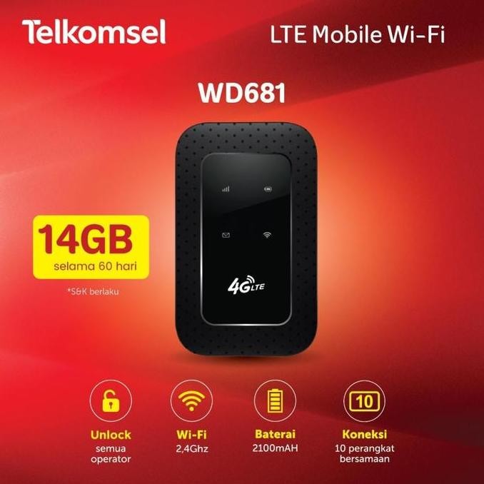 NEW Modem Wifi 4G All Operator JIO JMR591 Free Telkomsel 14GB Unlock