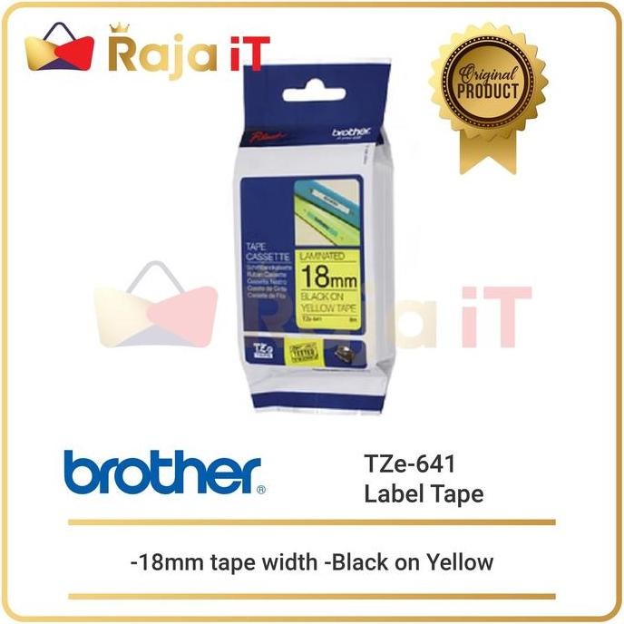 

SALE BROTHER Label Tape TZE 641 18mm Black On Yellow
