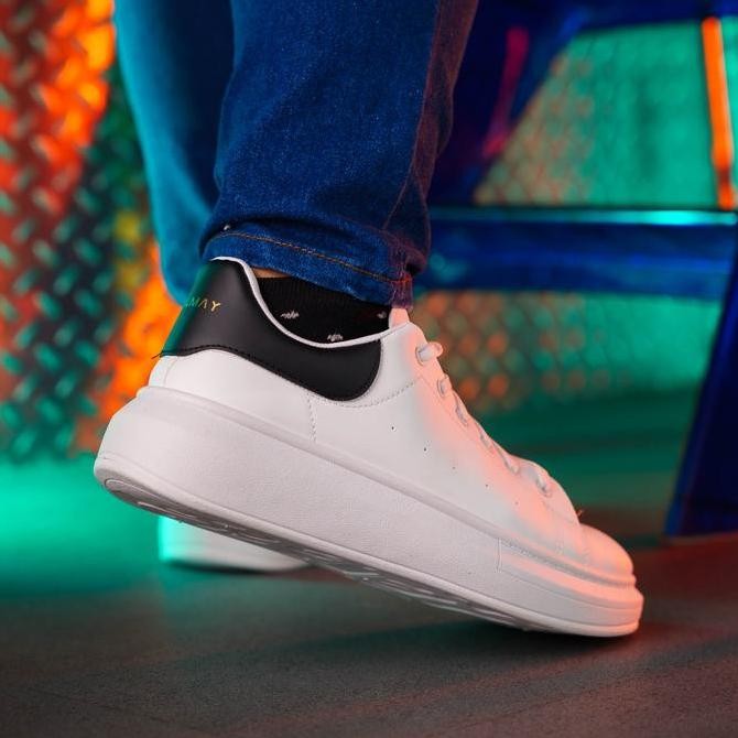 PAULMAY - Sepatu Sneakers Pria Wanita Orlando White Black Casual Shoes