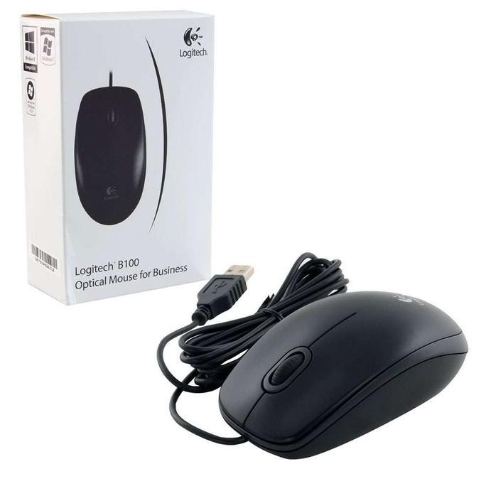 MOUSE USB LOGITECH B100 - Mouse Optick Logitech B100