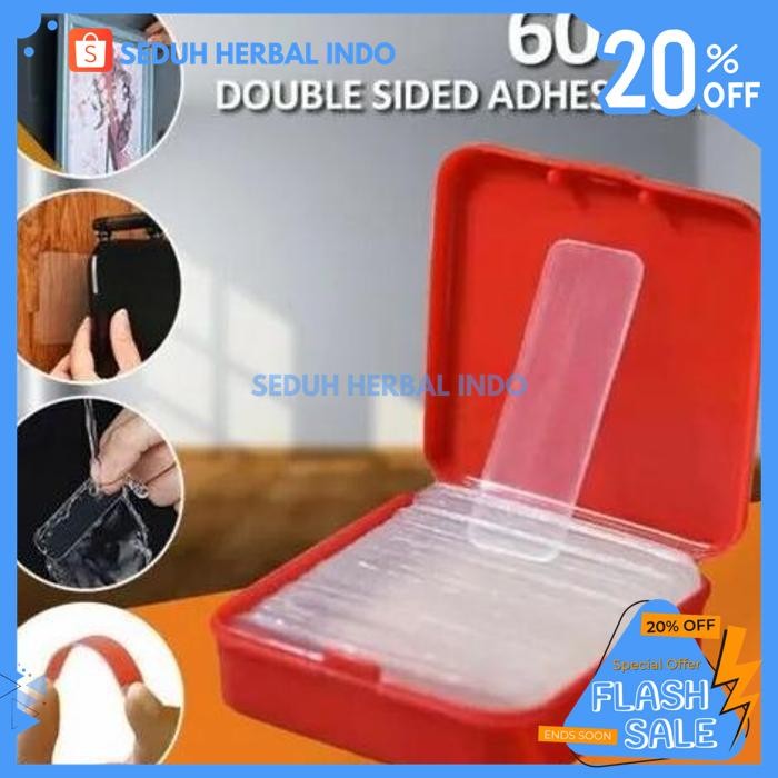 

STIKER NANO DOUBLE TAPE AKRILIK MINI PEREKAT 2 SISI BOX KOTAK ISI 60 BEST SELLER