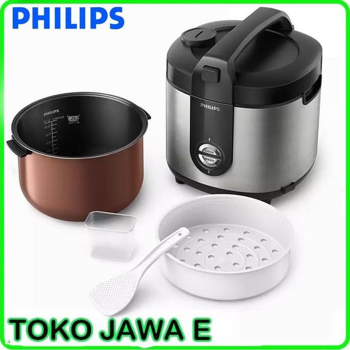 Promo Philips Hd3128/33 Rice Cooker 3In1 Kapasitas 2 Liter - Silver