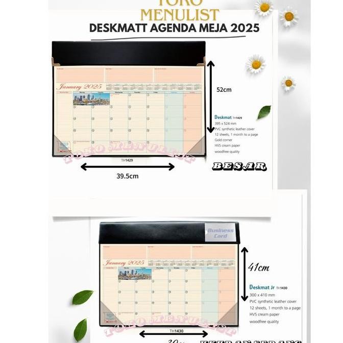 

READY Original Agenda 2023 Agenda Meja Deskmatt TH Diary Ukuran Besar NEW