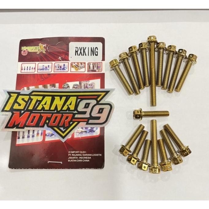 [Allthebest] BAUT PROBOLT CVT RX KING THAILAND BAUT BLOK MESIN CVT RX KING SATU SET