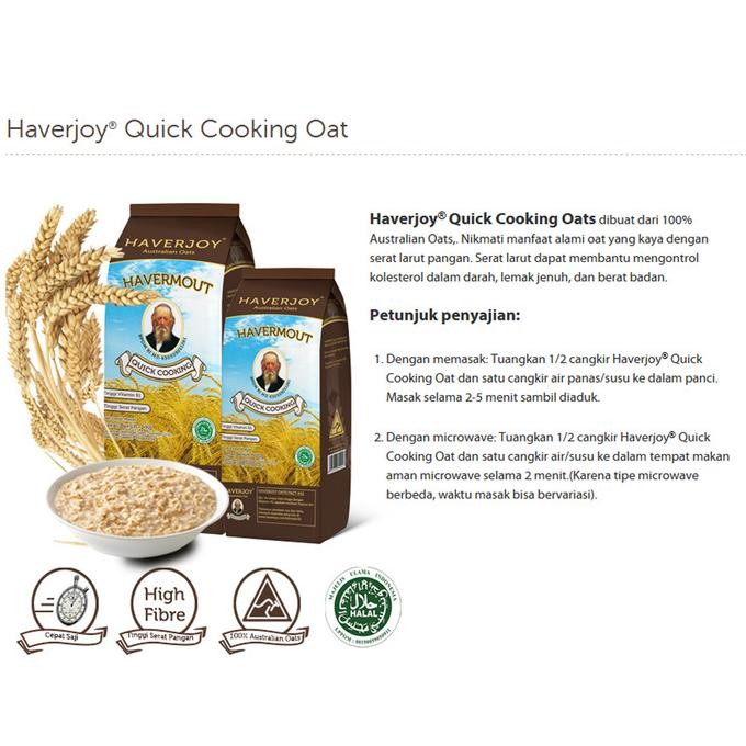 

Haverjoy Quick Cooking Oat 1Kg - Havermout Oats Best Seller