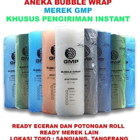 

Produk Baru!! Bubble Wrap GMP Instant Roll 125cm x 50m Hitam Putih Kualitas Premium