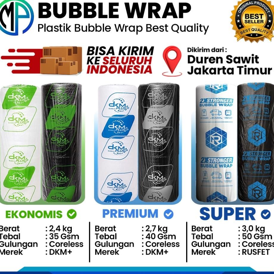 

Plastik Pembungkus Paket Barang Bubble Wrap 125Cm X 50Meter Berat 3Kg Warna Hitam Bening Coreless