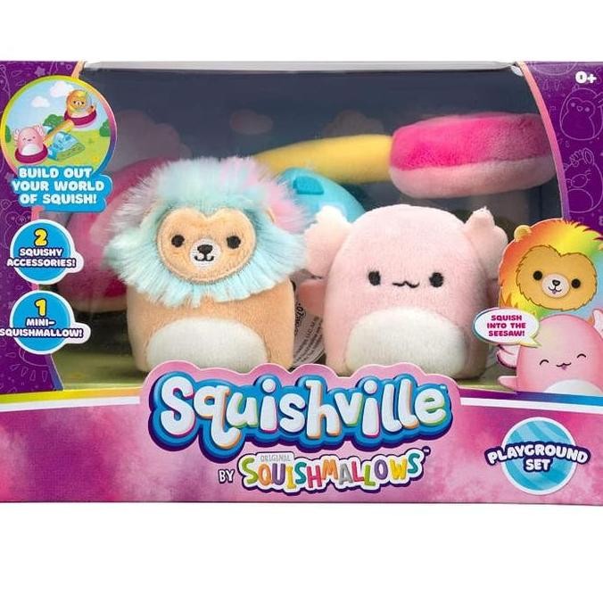 Squishville by Squishmallows Playground Playset with mini Axolotl