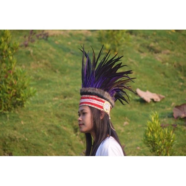 TOPI PAPUA-TOPI IRIAN BULU AYAM BILABONG UNGU