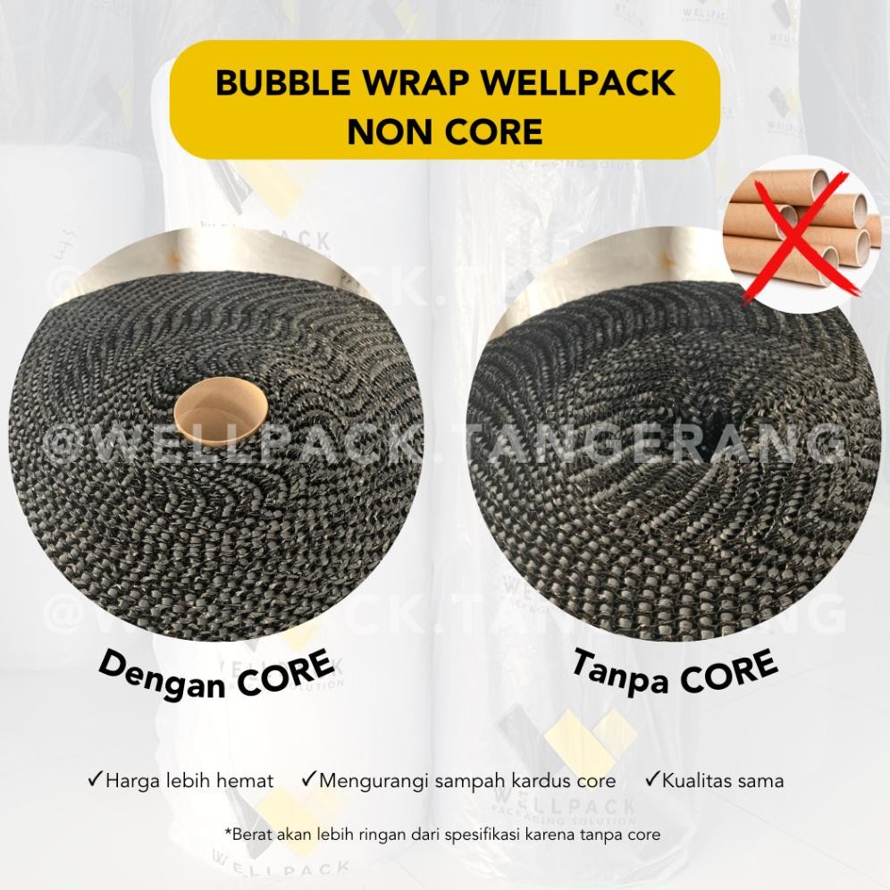 

Produk Baru!! Bubble Wrap Roll Non Core Hitam & Bening 3kg 2,7kg 2,4kg Wellpack WP GMP