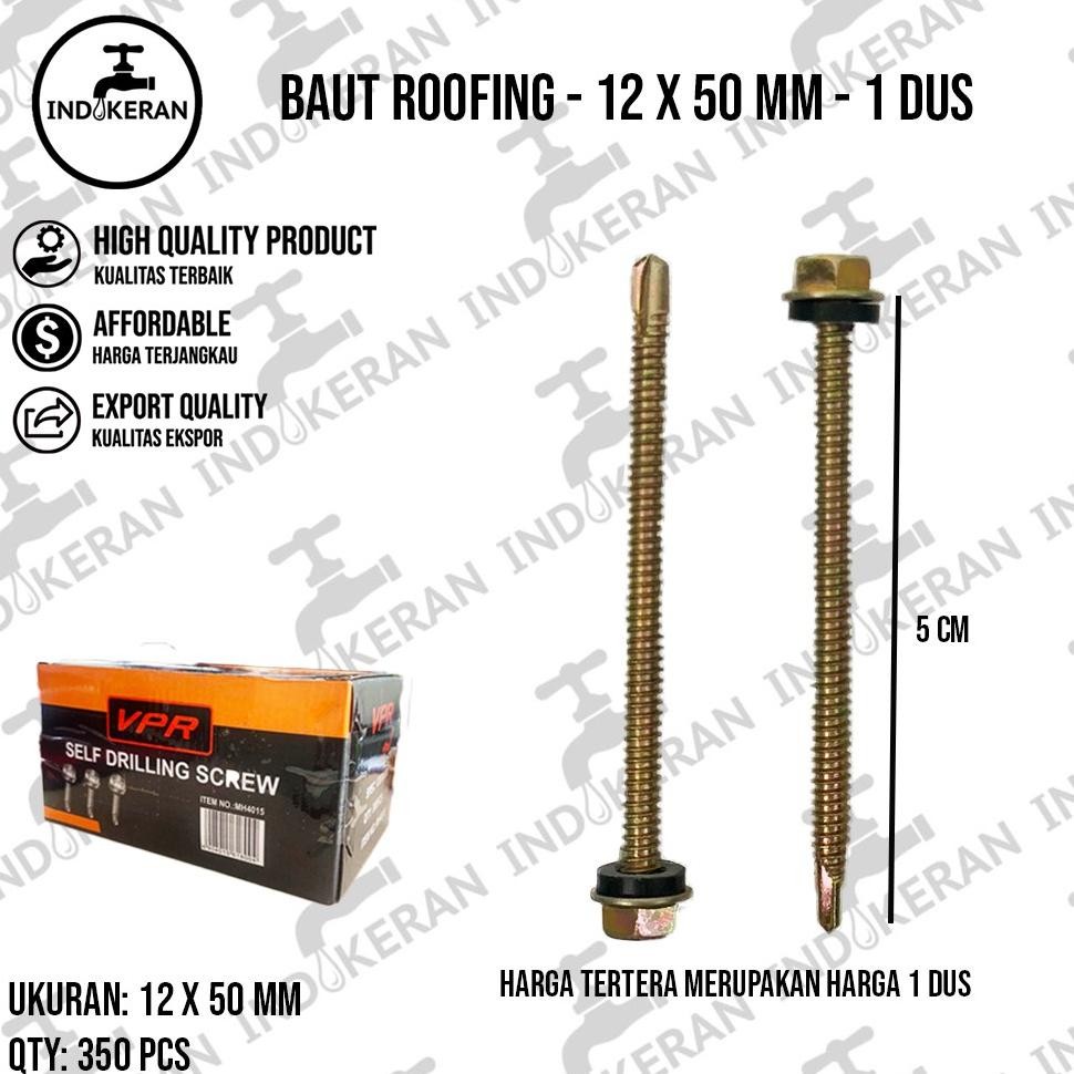Produk Baru Baut Roofing 12x50mm INDOKERAN - Sekrup Baja Ringan 1 Dus