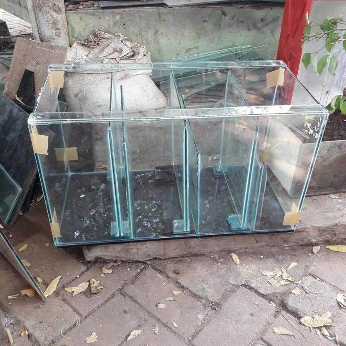 Aquarium Sump Filter 4 Chamber / Skatan 60X30X35 Kaca Full 5 Mili