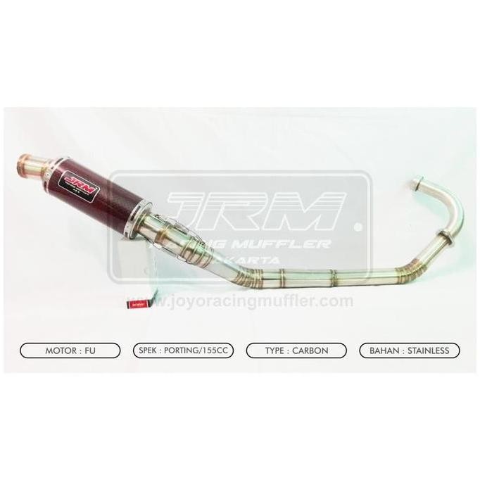 Knalpot Satria FU PORTING 155CC CARBON - JRM Joyo Racing Muffler
