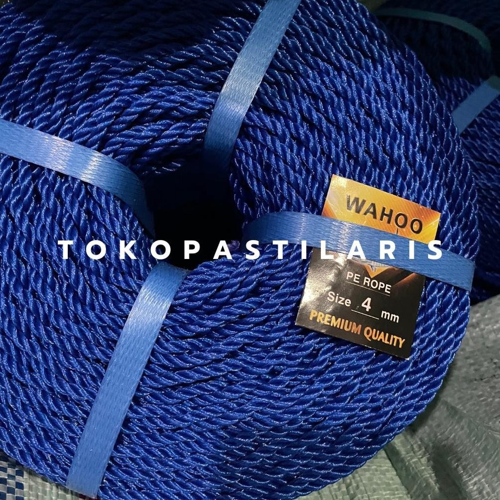 

TALI TAMBANG PLASTIK PE 4MM 200 METER 1 ROLL TALI SERBAGUNA MURAH KUAT TERMURAH