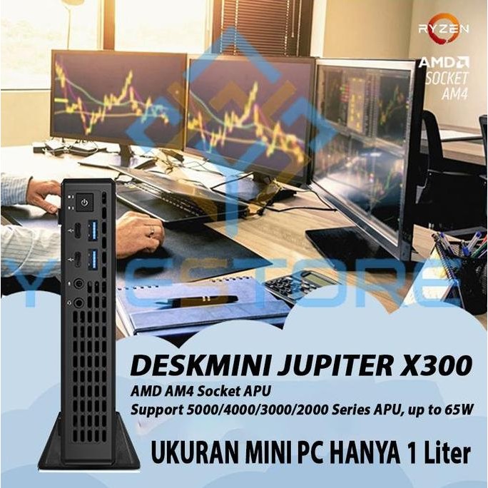 ASROCK DESKMINI JUPITER X300 RYZEN 5 4650G WIFI 2 ANTENA