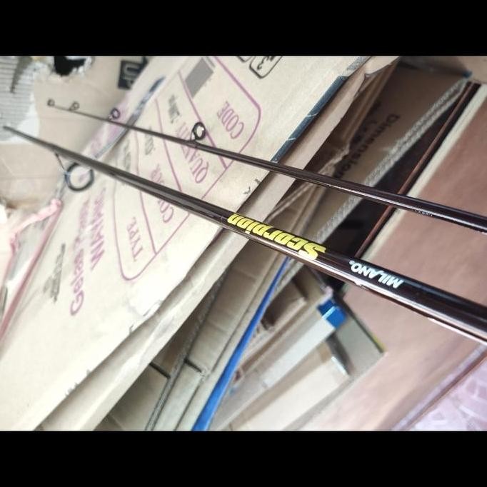 Tersedia joran pancing joran milano scorpion 165 180 coklat carbon