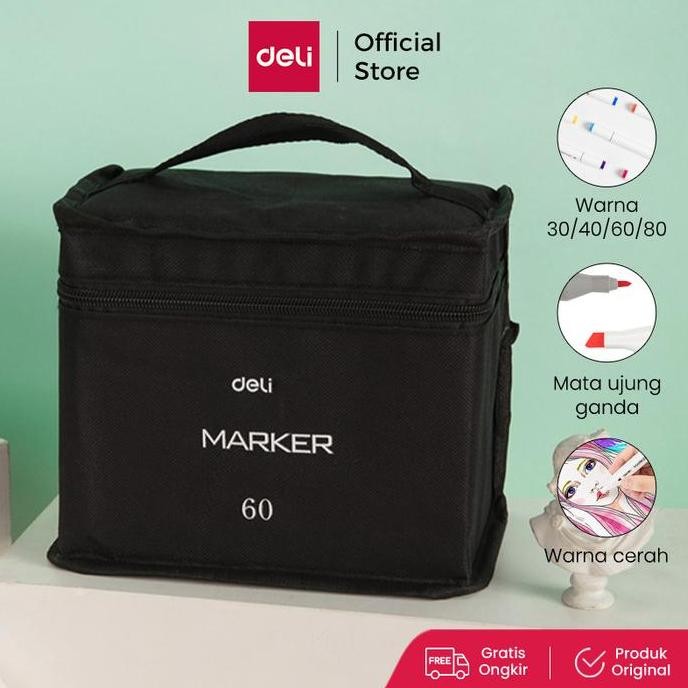 

DELI COLOR MARKER WITH BAG SPIDOL WARNA DENGAN TAS 30/40/60/80C 70807 PERALATAN SEKOLAN SPIDOL TERBARU ASLI 100% ORIGINAL OFFICIAL MODERN GARANSI BRAND TERLARIS DISKON GROSIR COD TREND 2025 NEGO BAYAR DI TEMPAT DISKONGRATISONGKIR