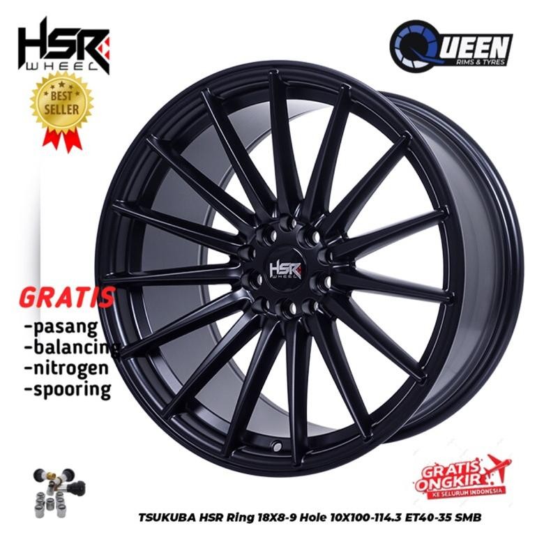 velg racing r18 HSR Tsukuba untuk inova reborn, zenix, dll merk HSR wheel