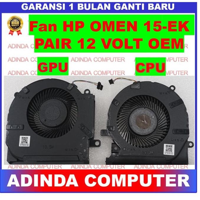 Fan HP Omen 15-EK 15-ek0044tx 15-ek0045tx 15-ek0105tx 12 Volt VARIASI