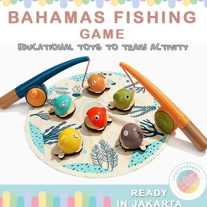 Tersedia JKT TOP BRIGHT Bahamas Fishing Game Set Magnetic Mainan Pancing Ikan