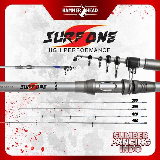Tersedia Hammerhead Joran Pancing Surf One 390 & 420 Carbon Cocok Untuk Surf Casting dan Rock fishin