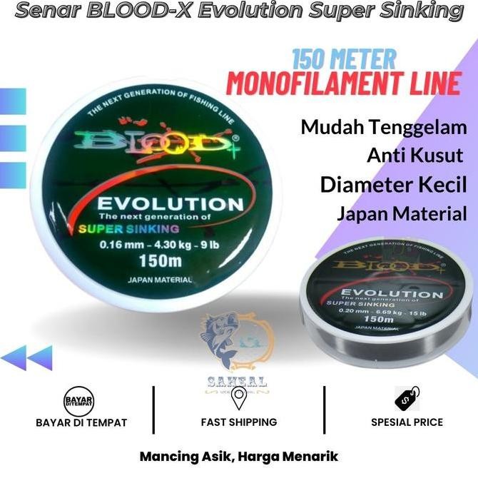 Tersedia Senar Pancing Blood Evolution Super Sinking