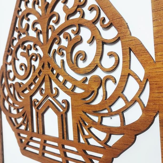 Hiasan dinding kayu motif wayang arjuna hiasan dinding ruang tamu CTKAA11