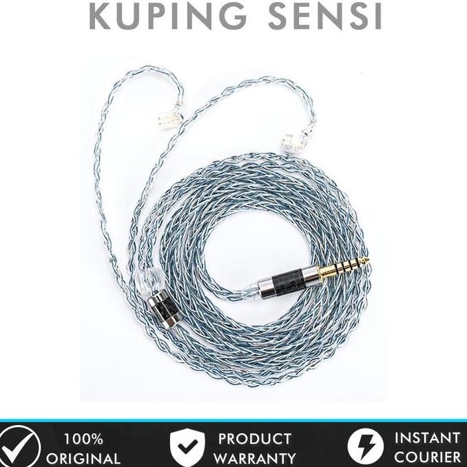 Xinhs Rainbow Blue With Mic 8 Core Silver Plated Iem Upgrade Cable