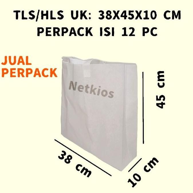 

ready stock TOTE BAG TAS SPUNBOND GOODIE BAG SHOPING BAG UK : 38X45X10 CM