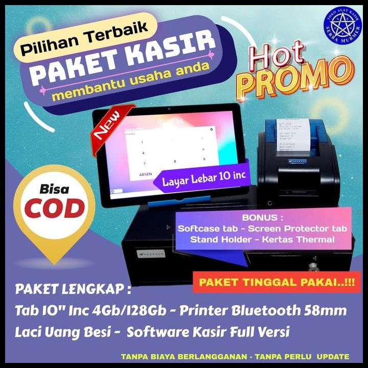 Terlaris Paket Mesin Kasir Android 10 Inc Toko Kelontong Sembako Kosmetik Salon Good Quality