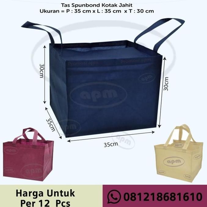 

ready stock Tas Spunbond Kotak Ukuran 35x35x30 (Tas Jahit)