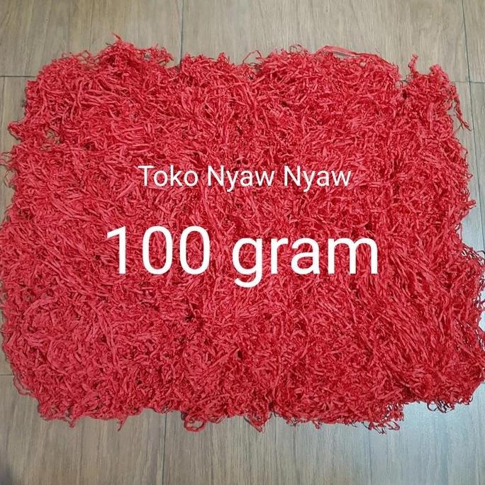 

baru Red Shredded Paper - Kertas Potong Warna Merah - 100 gram
