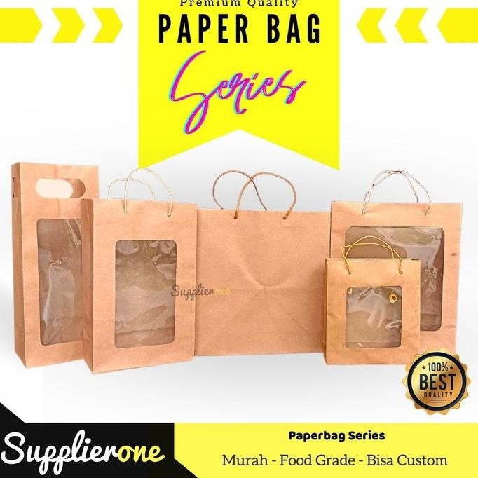 

ready stock Paper bag Jendela Isi 12 Pcs / Kantong Kertas coklat / Paper Bag / Tas Makanan / Paper Bag Makanan / Paper Bag tas / Tas Kertas