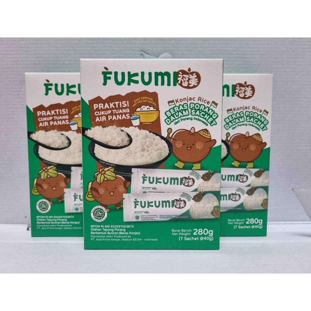

ready Fukumi Beras Porang / Beras Konjac Box isi 7 Sachet x 40g (280g) murah