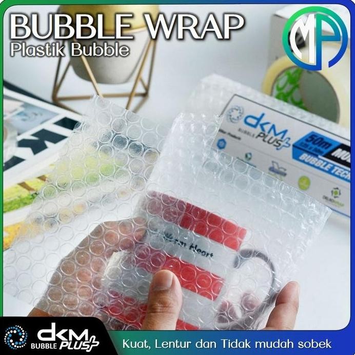 

ready stock Plastik Bubble Wrap Roll 60cm x 50m Putih Bening / Hitam DKM+ Rusfet